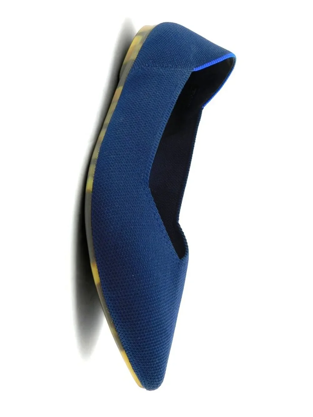 Rothy's Deep Blue Knit Pointed Ballet Flats 10
